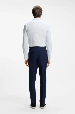 Slim-Fit Hemd aus Baumwolle mit Fischgrät-Streifen-Muster