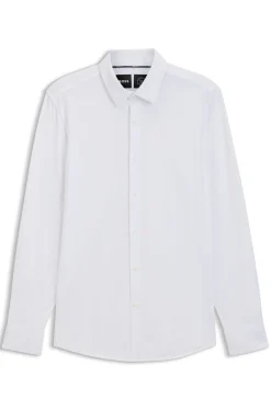 Slim-Fit Hemd aus Baumwoll-Mix mit Performance-Stretch
