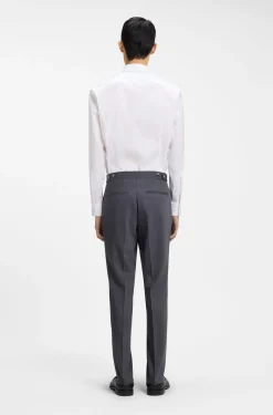 Slim-Fit Hemd aus Baumwoll-Mix mit Popeline-Struktur
