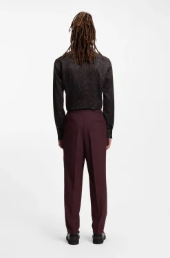 Slim-Fit Hemd aus bedrucktem Satin