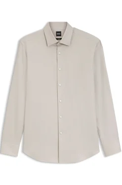 Slim-Fit Hemd aus bügelleichtem Baumwoll-Twill
