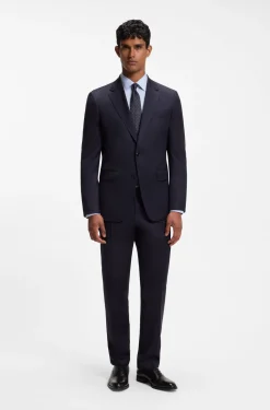 Slim-Fit Hemd aus bügelleichtem Baumwoll-Twill