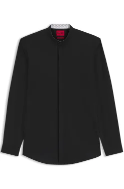 Slim-Fit Hemd aus bügelleichter Baumwoll-Popeline