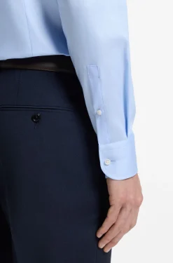 Slim-Fit Hemd aus bügelleichter Baumwoll-Popeline