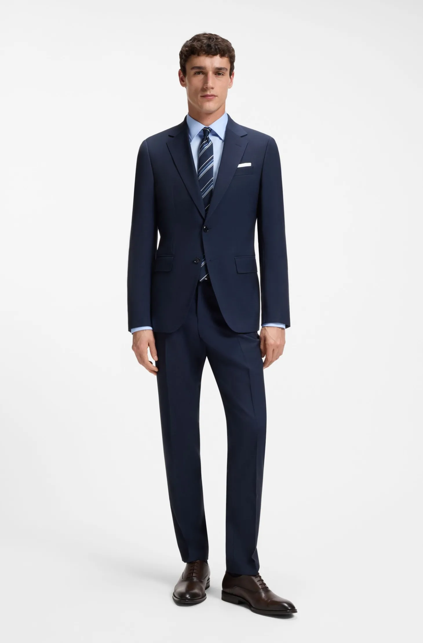 Slim-Fit Hemd aus bügelleichter Baumwoll-Popeline