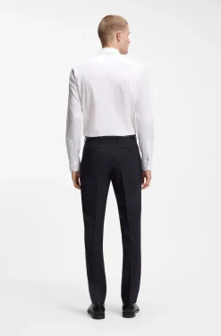 Slim-Fit Hemd aus bügelleichter Baumwoll-Popeline