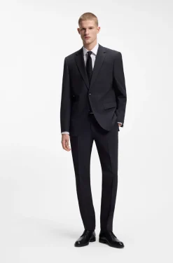 Slim-Fit Hemd aus bügelleichter Baumwoll-Popeline