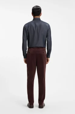 Slim-Fit Hemd aus Denim mit Kaschmir