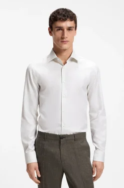 Slim-Fit Hemd aus edler italienischer Baumwolle