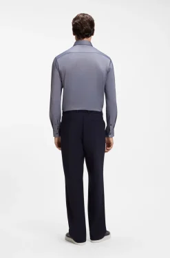 Slim-Fit Hemd aus funktionalem Stretch-Gewebe mit Struktur