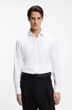 Slim-Fit Hemd aus funktionalem Stretch-Jersey