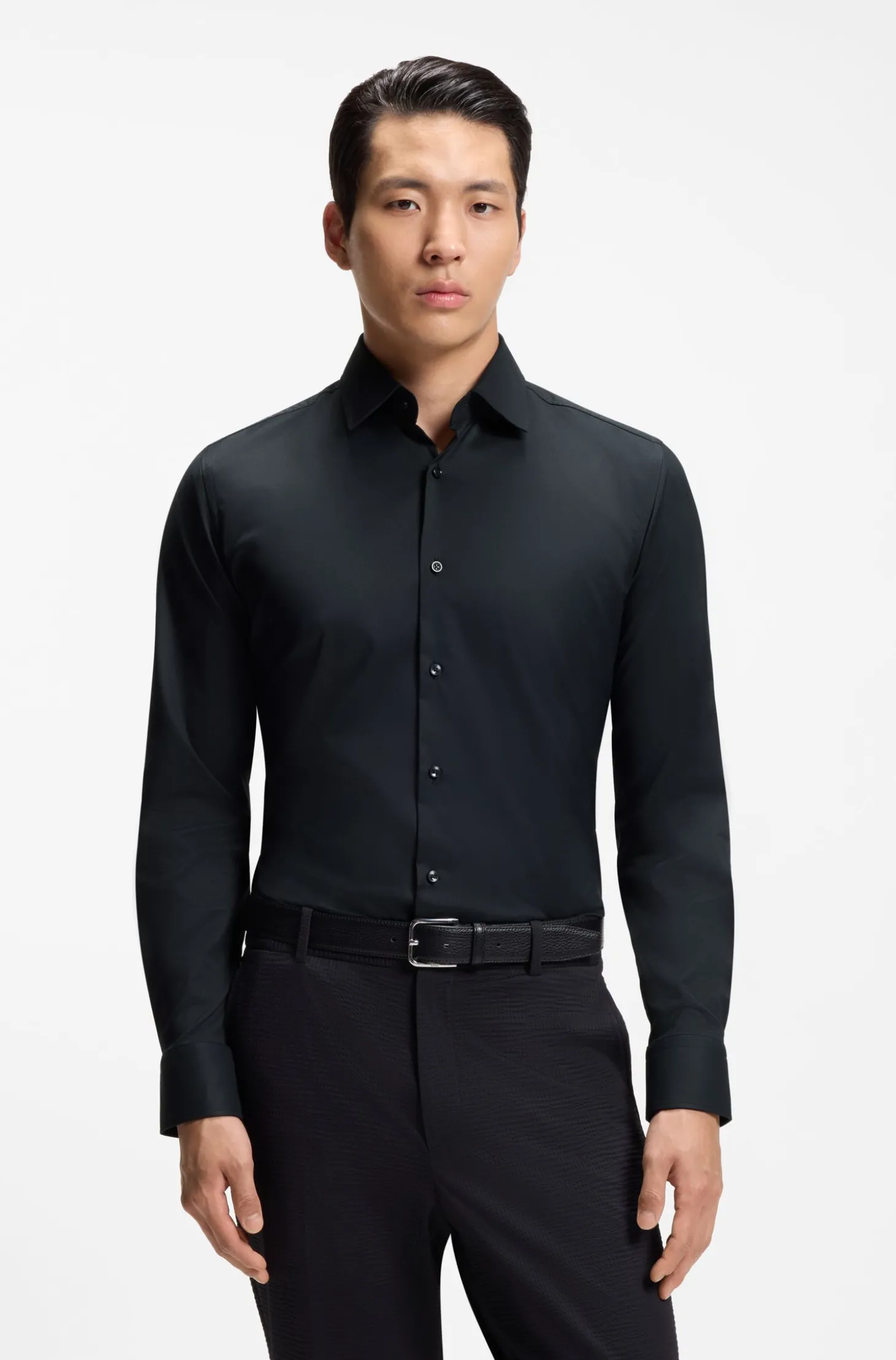 Slim-Fit Hemd aus funktionalem Stretch-Twill