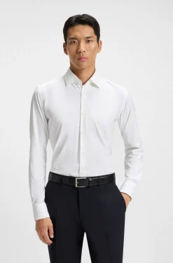 Slim-Fit Hemd aus funktionalem Stretch-Twill