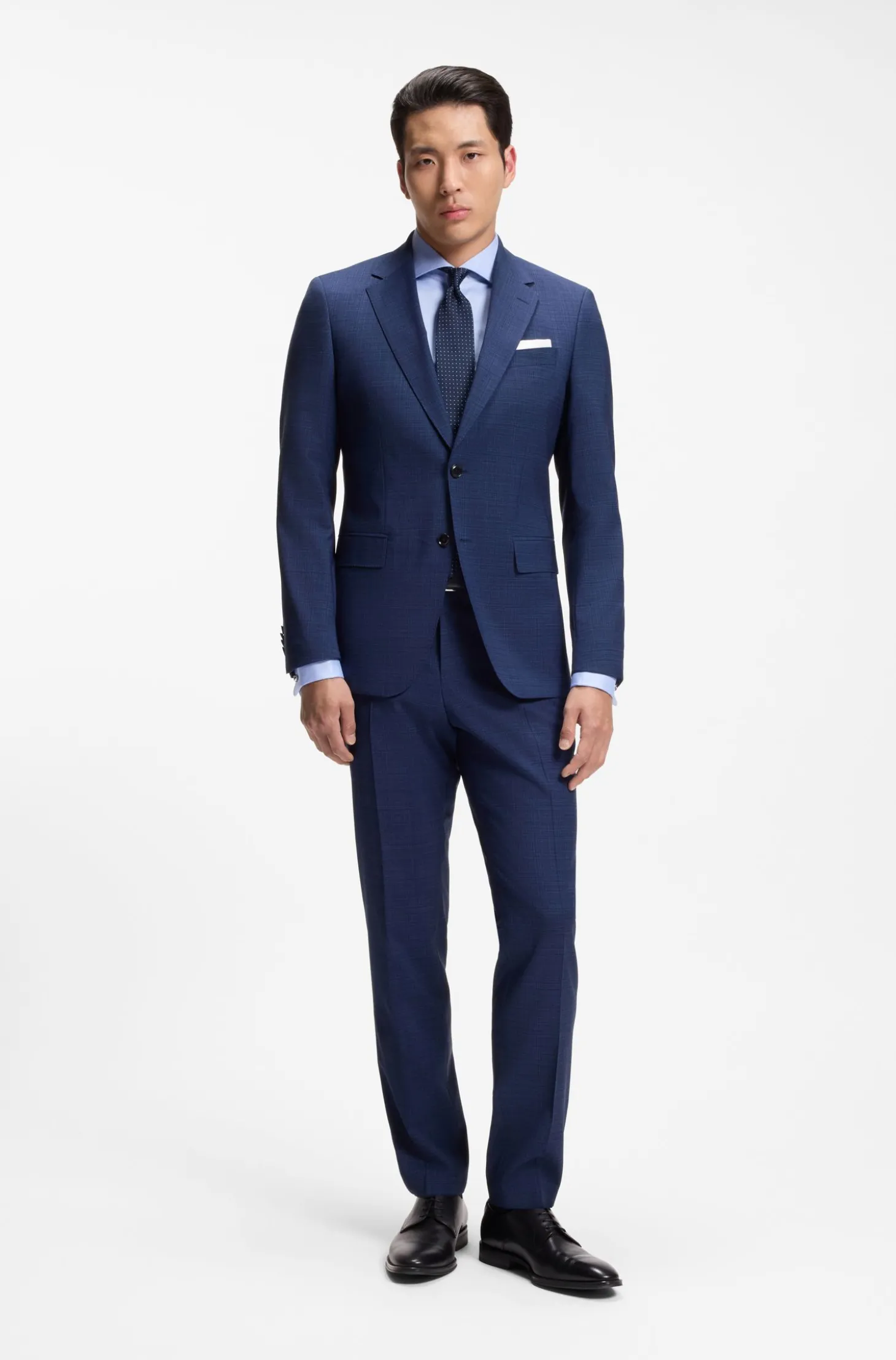 Slim-Fit Hemd aus gestreifter Stretch-Baumwolle mit bügelleichtem Finish