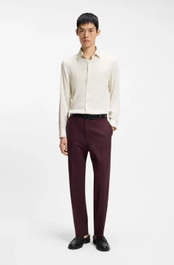 Slim-Fit Hemd aus gewaschenem Satin