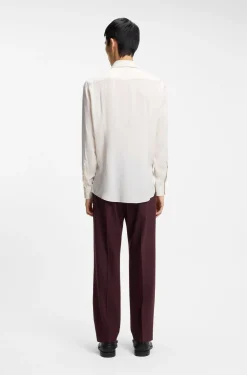 Slim-Fit Hemd aus gewaschenem Satin