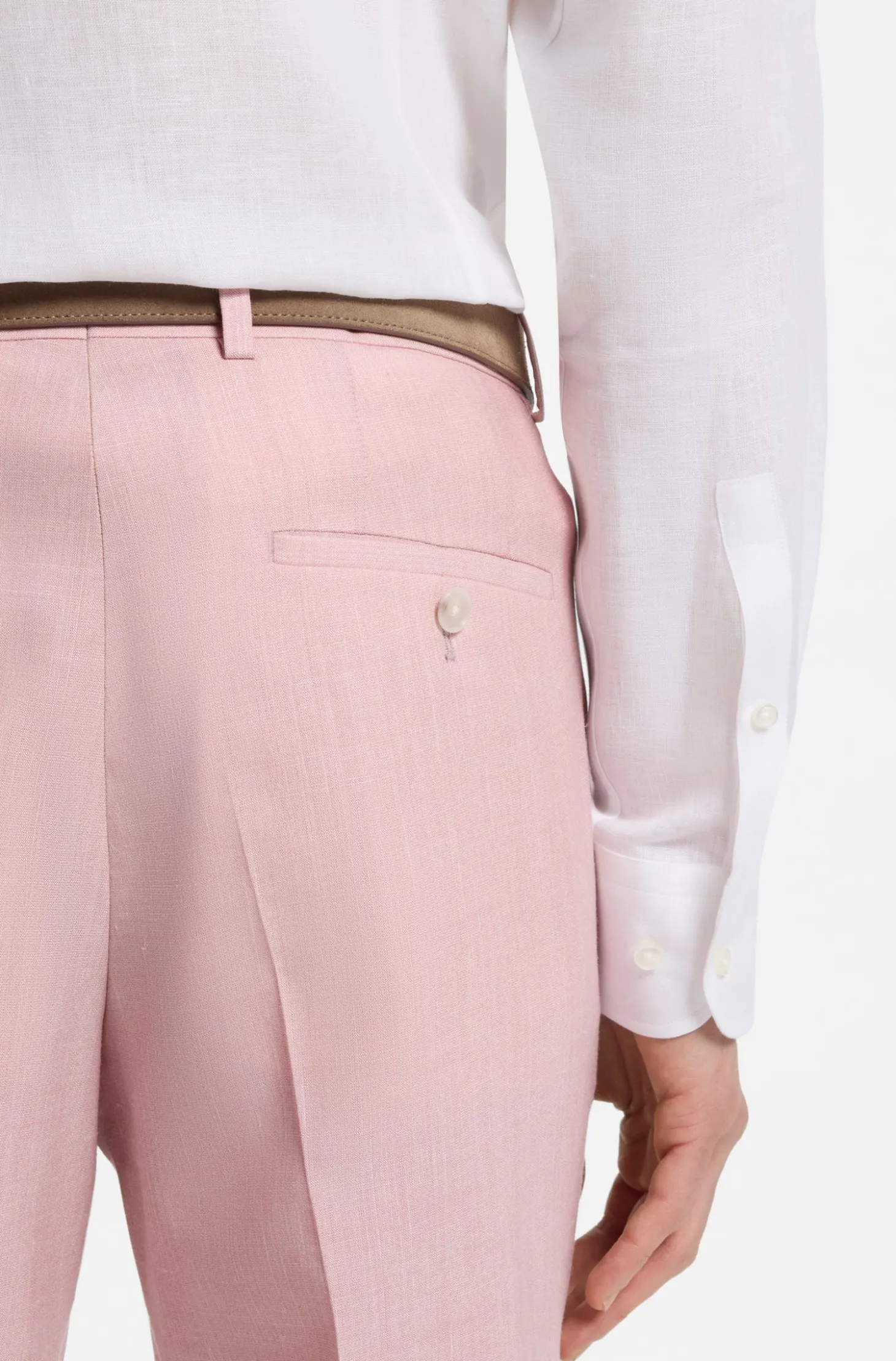 Slim-Fit Hemd aus in Italien gefertigtem Leinen