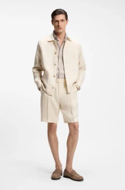 Slim-Fit Hemd aus in Italien gefertigtem Leinen