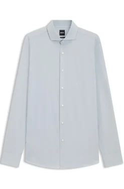 Slim-Fit Hemd aus in Italien gefertigtem Baumwoll-Chambray