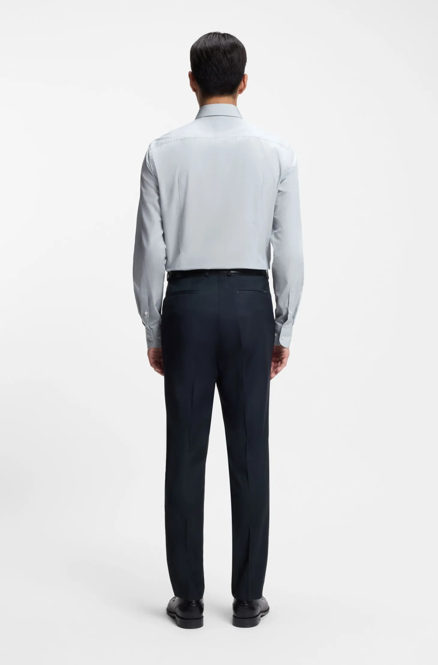 Slim-Fit Hemd aus in Italien gefertigtem Baumwoll-Chambray