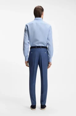Slim-Fit Hemd aus in Italien gefertigtem Leinen