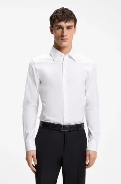 Slim-Fit Hemd aus italienischer Baumwoll-Popeline