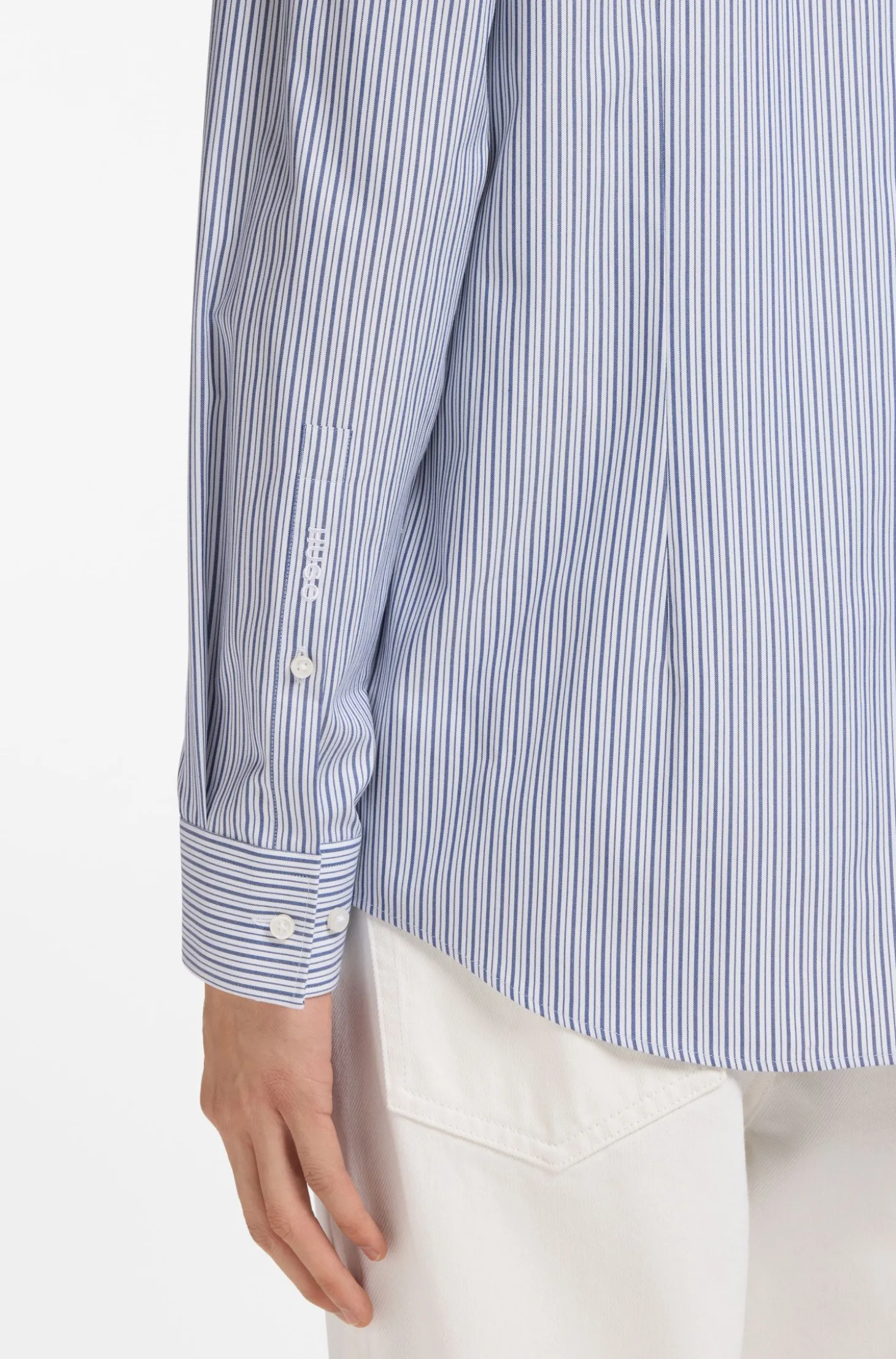 Slim-Fit Hemd aus Oxford-Baumwolle mit Knopfmanschetten