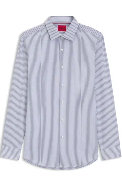 Slim-Fit Hemd aus Oxford-Baumwolle mit Knopfmanschetten