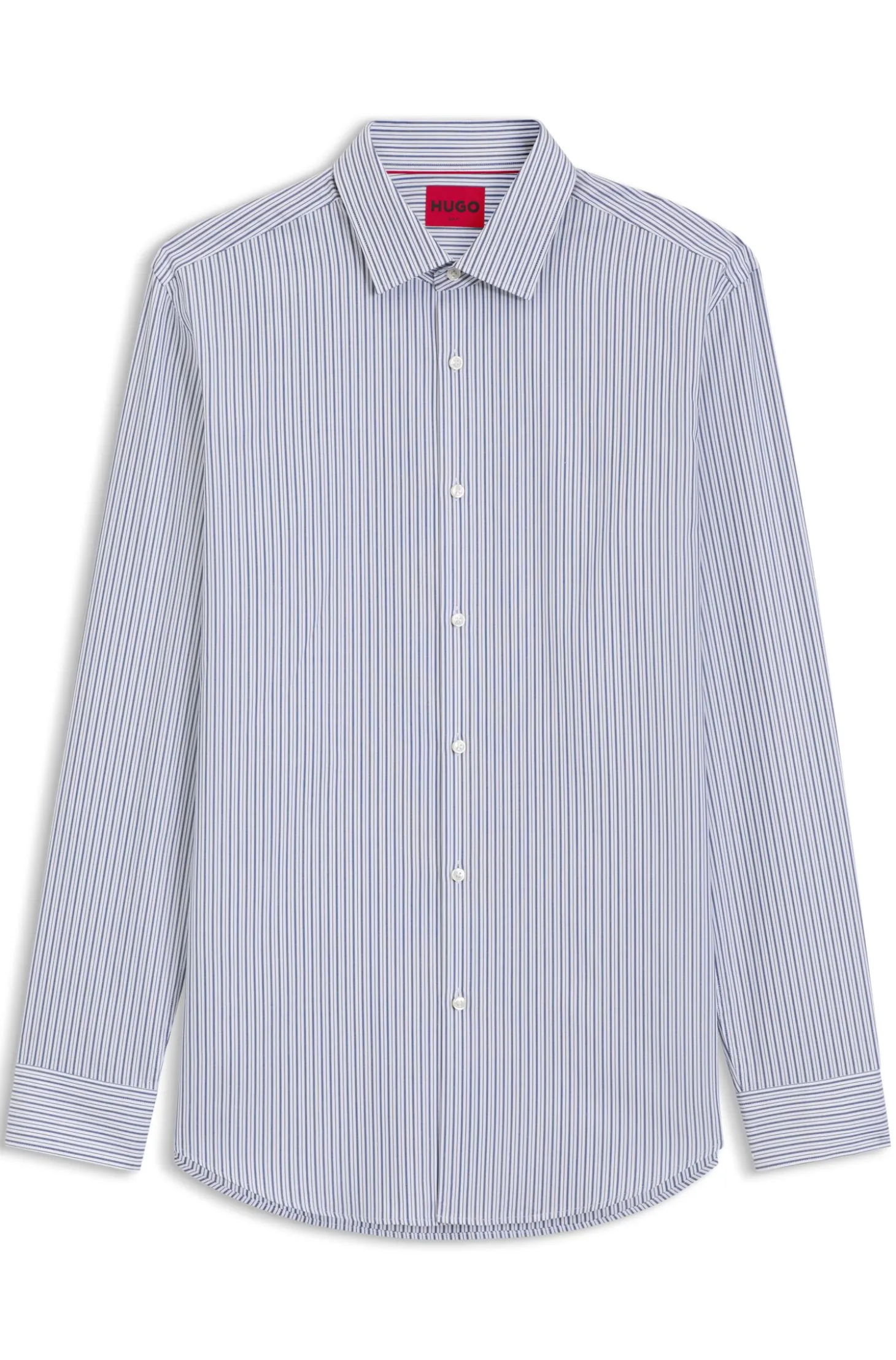 Slim-Fit Hemd aus Oxford-Baumwolle mit Knopfmanschetten