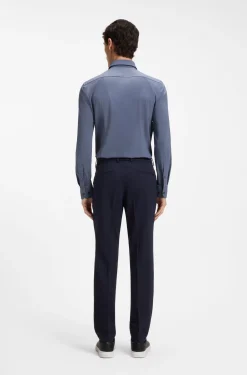Slim-Fit Hemd aus Performance-Stretch-Jersey