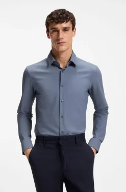Slim-Fit Hemd aus Performance-Stretch-Jersey