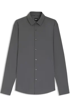 Slim-Fit Hemd aus Performance-Stretch-Jersey
