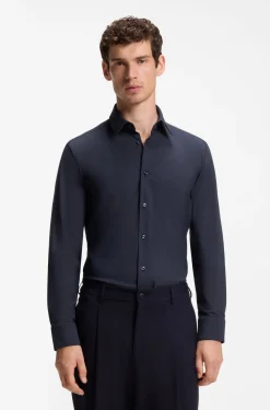 Slim-Fit Hemd aus Performance-Stretch-Jersey
