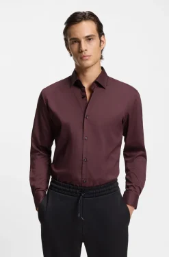 Slim-Fit Hemd aus Stretch-Twill
