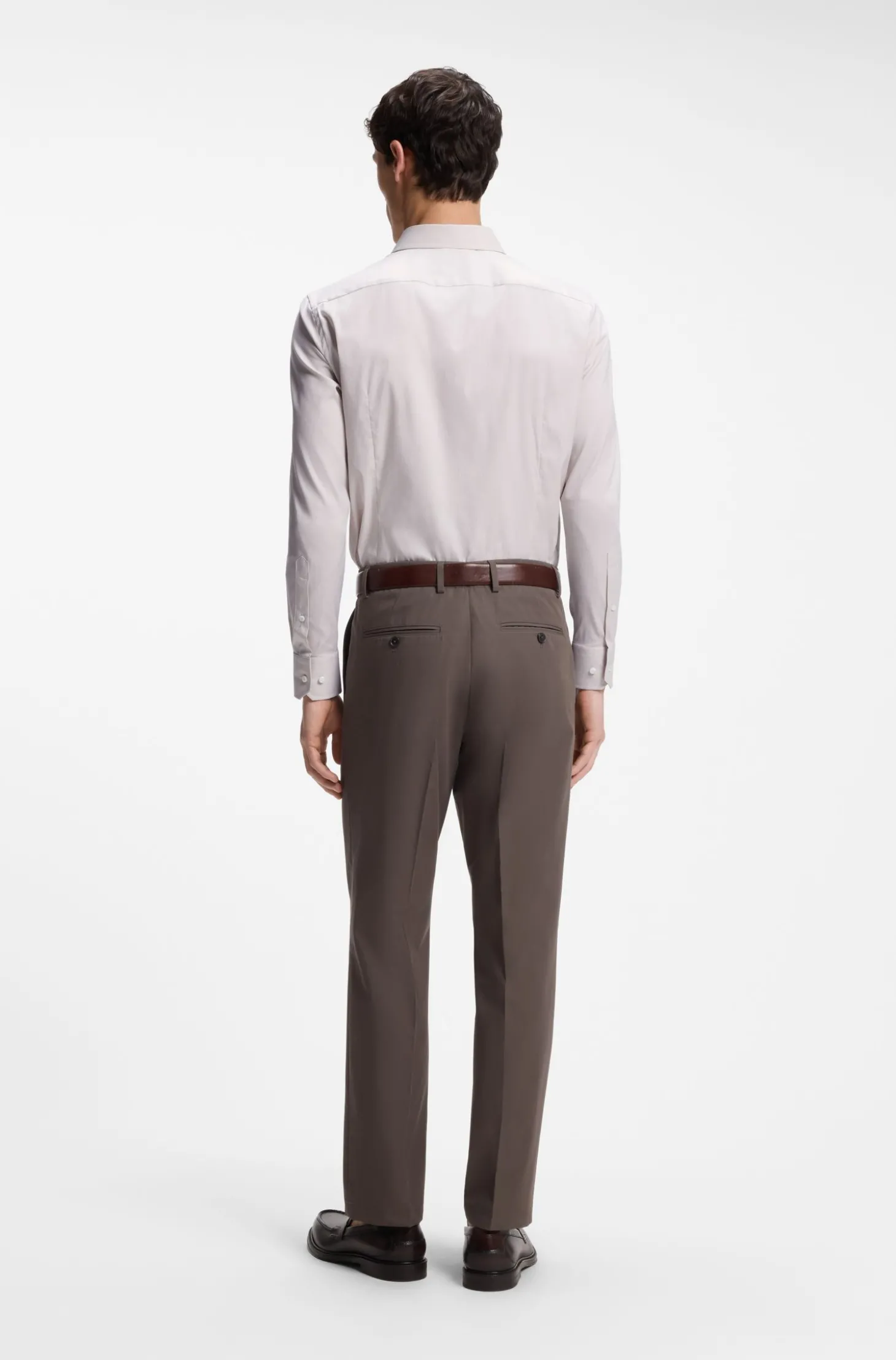 Slim-Fit Hemd aus strukturiertem Baumwoll-Mix