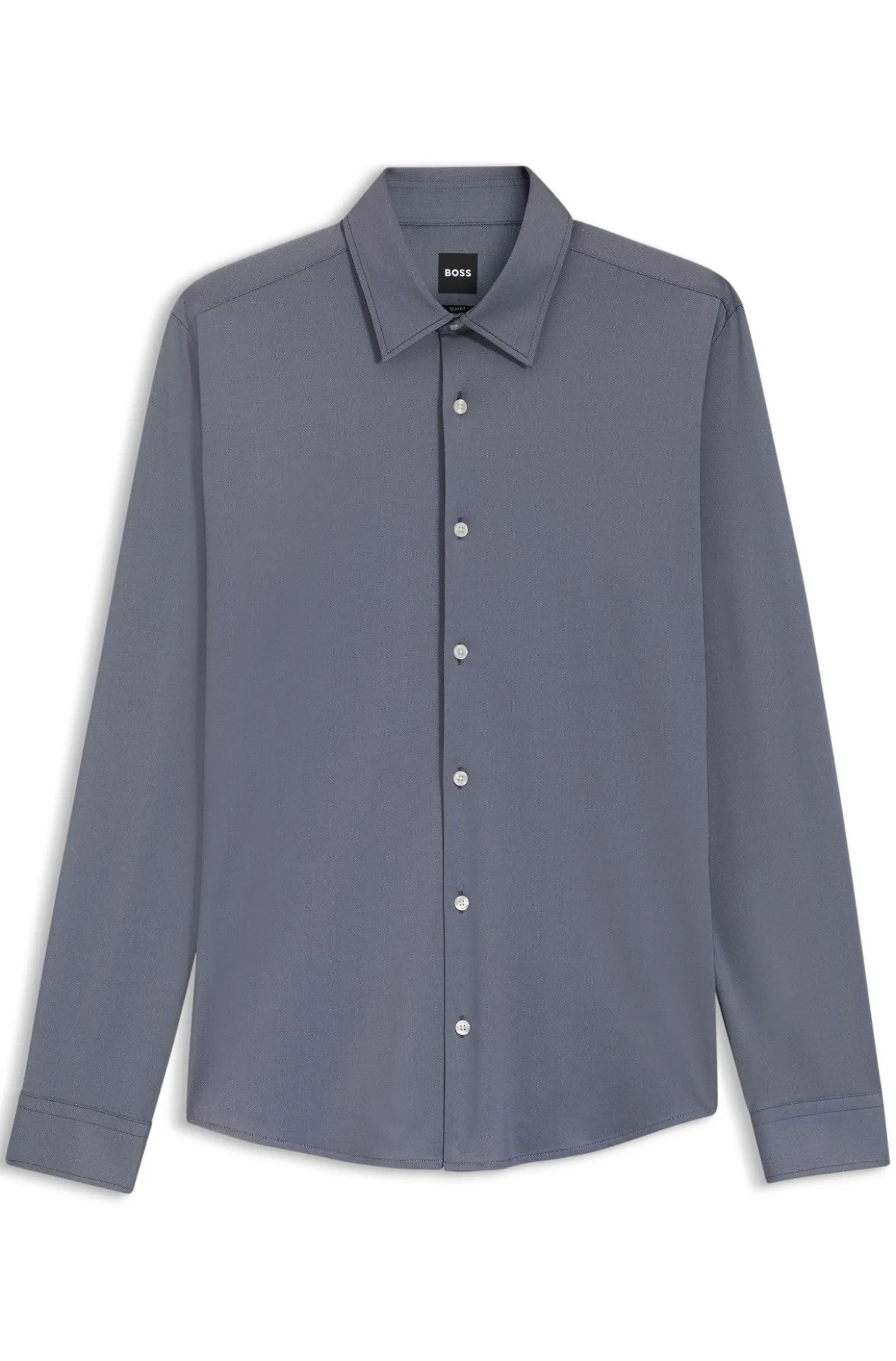 Slim-Fit Hemd aus strukturiertem Performance-Stretch-Gewebe