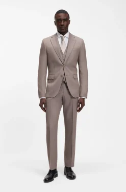 Slim-Fit Hemd aus strukturiertem Baumwoll-Twill