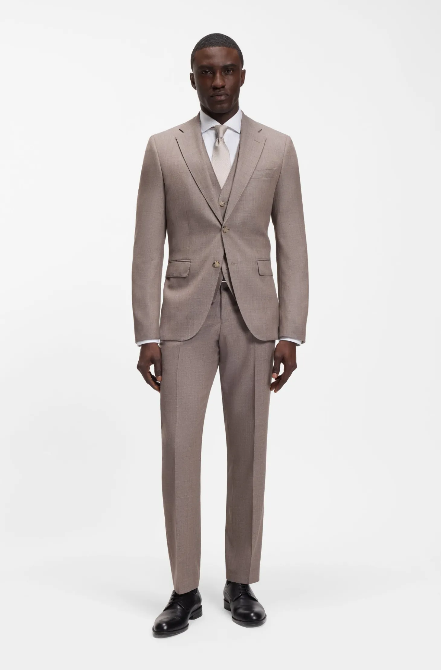 Slim-Fit Hemd aus strukturiertem Baumwoll-Twill