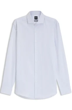Slim-Fit Hemd aus strukturiertem Baumwoll-Twill