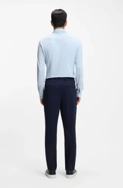 Slim-Fit Hemd aus strukturiertem Performance-Stretch-Jersey