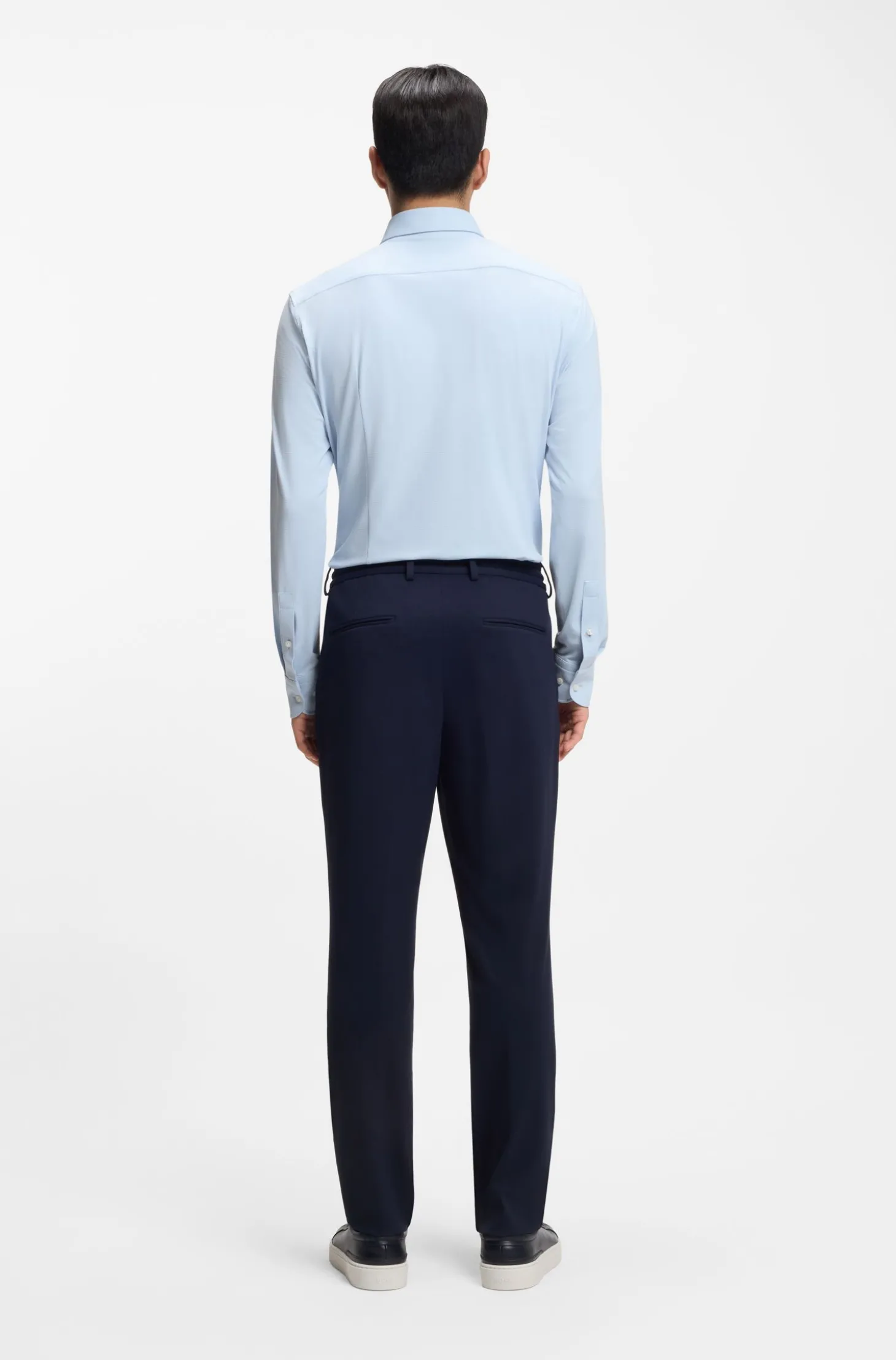 Slim-Fit Hemd aus strukturiertem Performance-Stretch-Jersey