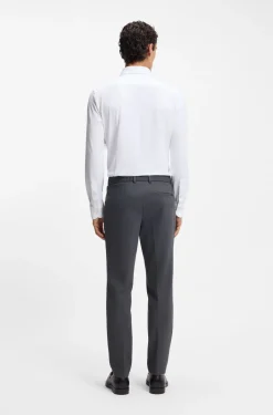 Slim-Fit Hemd aus strukturiertem Performance-Stretch-Jersey