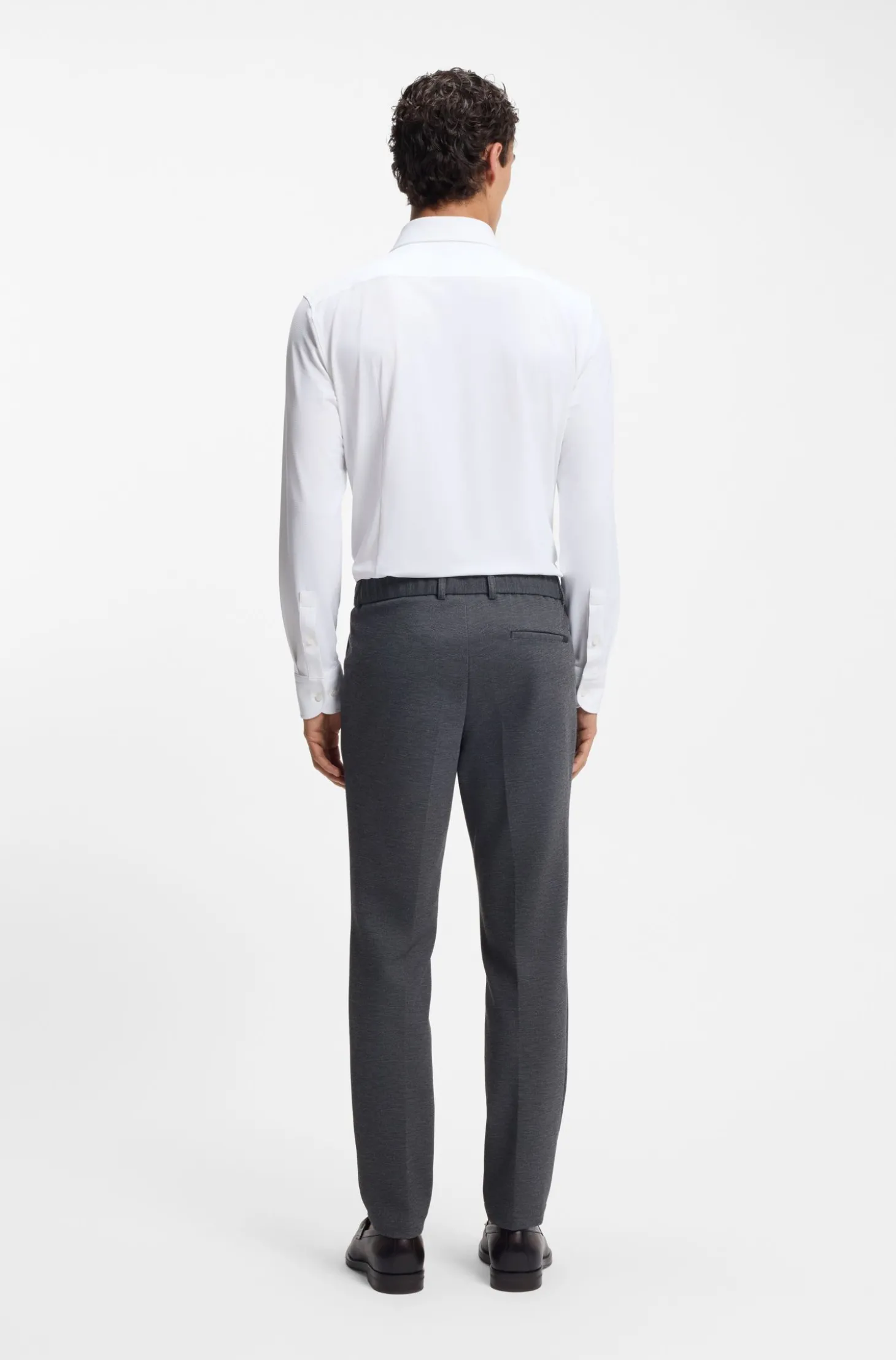 Slim-Fit Hemd aus strukturiertem Performance-Stretch-Jersey