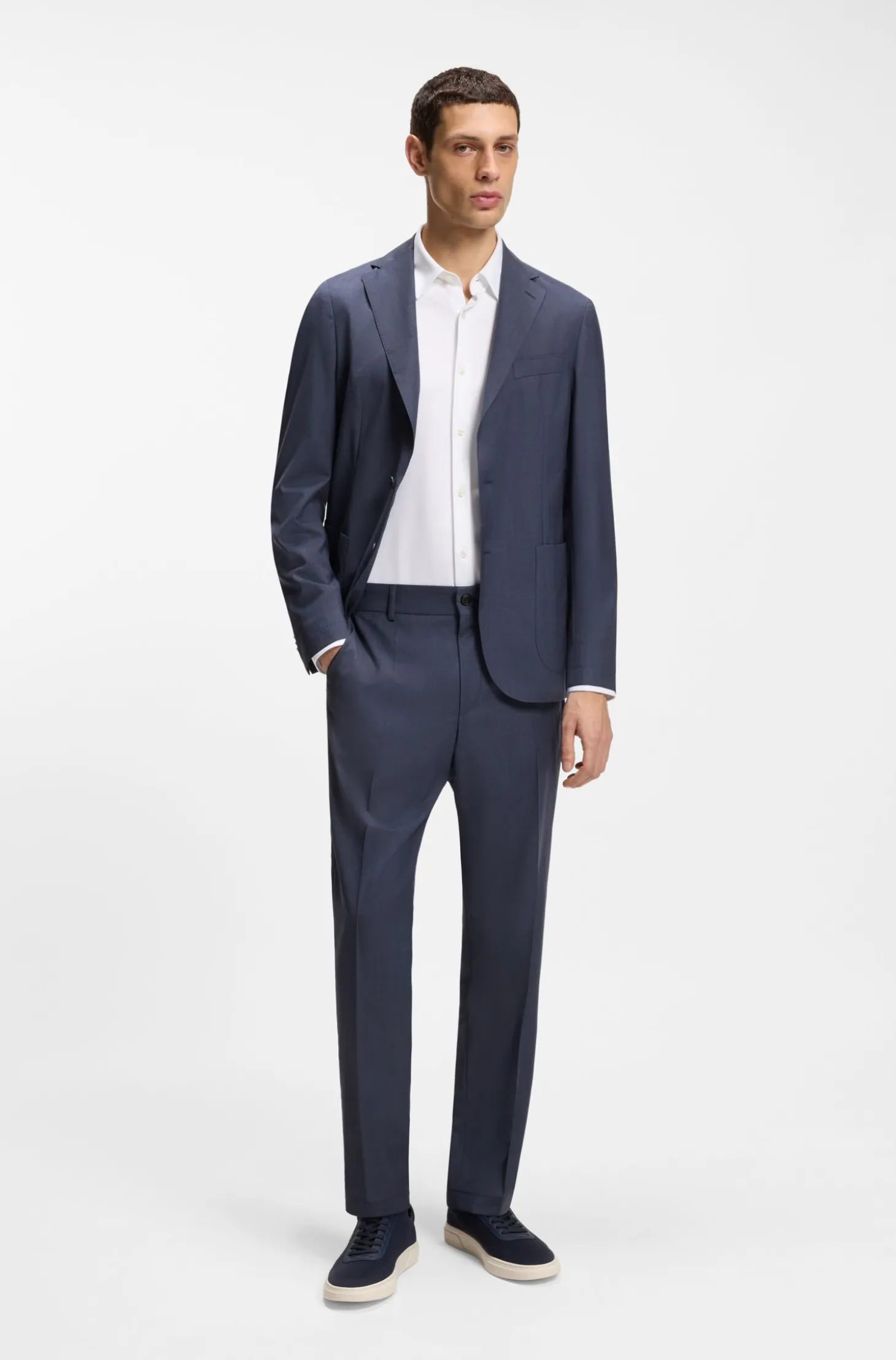 Slim-Fit Hemd aus strukturiertem Performance-Stretch-Gewebe