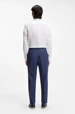 Slim-Fit Hemd aus Twill aus einem Leinen-Mix