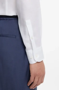 Slim-Fit Hemd aus Twill aus einem Leinen-Mix