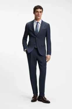 Slim-Fit Hemd mit Streifen aus in Italien gefertigter Baumwolle