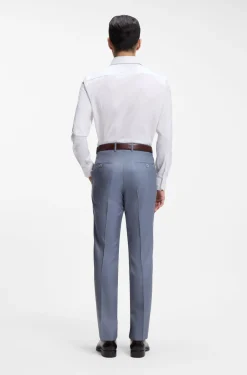 Slim-Fit Hemd mit Streifen aus in Italien gefertigter Baumwolle