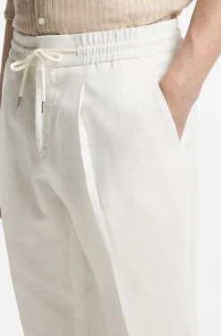Slim-Fit Hose aus Baumwolle mit Leinen
