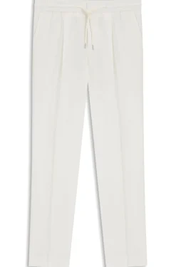 Slim-Fit Hose aus Baumwolle mit Leinen